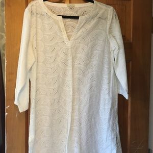 White eyelet coverup/dress